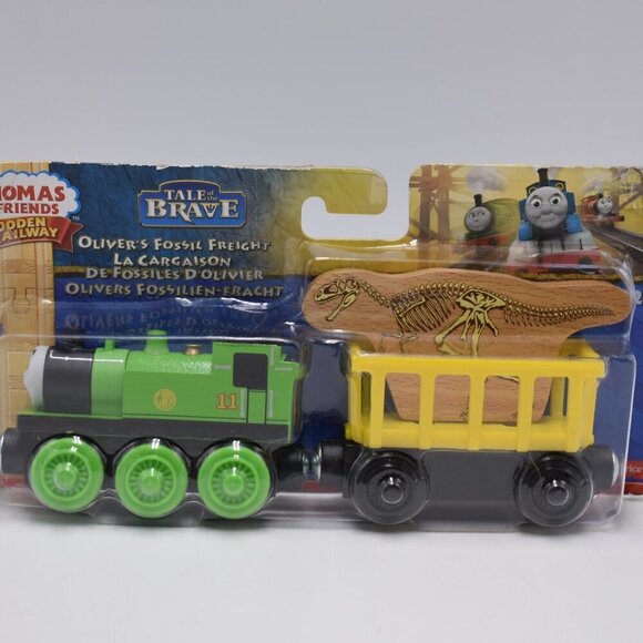 Tale of the Brave Oliver's Fossil Freight Dino Fossil Car Thomas & Friends Wood - Picture 2 of 12